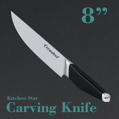 Cerasteel Knife 8 Inch Carving Knife With G10 Fiberglass Handle