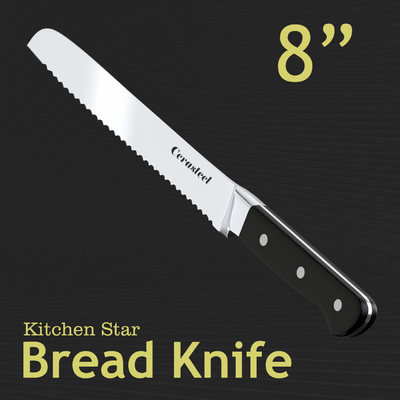 ABS Handle Cerasteel Knife 8'' Bread Knife For Kitchen