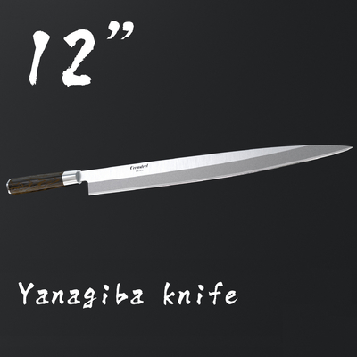 12'' Cerasteel Yanagiba Knife With Beech Wood Handle