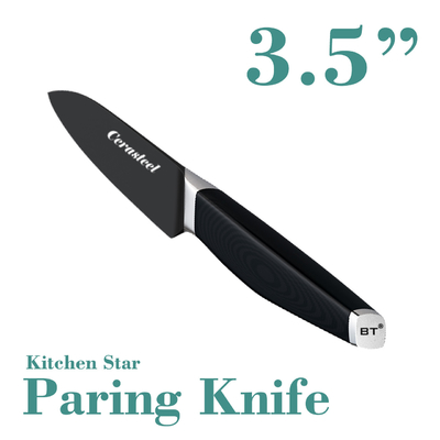 Professional 3.5&quot; Paring Knife Tough Steel Blade Body 3 Layers Welding Combination