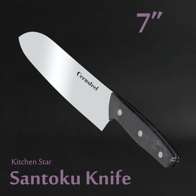 Wear Resistance Santoku Knife Kitchen / Cerasteel Chef Utility Knife