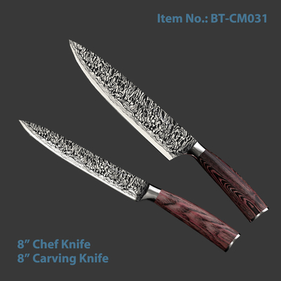 Cerasteel Knife Damascus blade 8" Chef Kitchen Knife