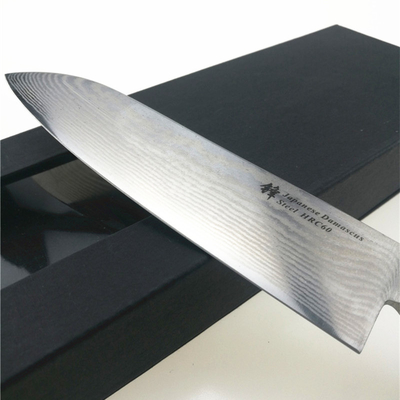 Durable 5 Inch Santoku Damascus Kitchen Knives , Japanese Kitchen Knives