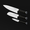 Cerasteel Knife 3 Set(3.5''Paring, 6''Santoku, 8''Chef ) With Black Pakka Wood Handle