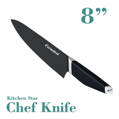 Professional 8" Cerasteel Chef Knife Ultra Sharp Cooking Knife